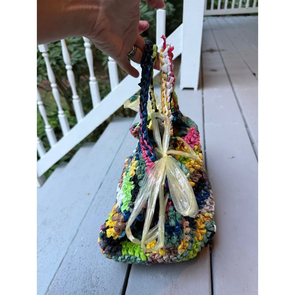 Handmade crochet tote